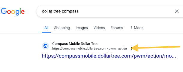 Dollar Tree Compass Mobile 