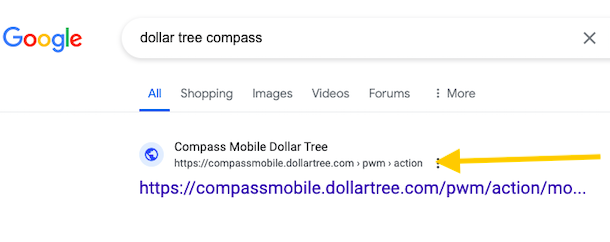 Dollar Tree Compass Mobile 